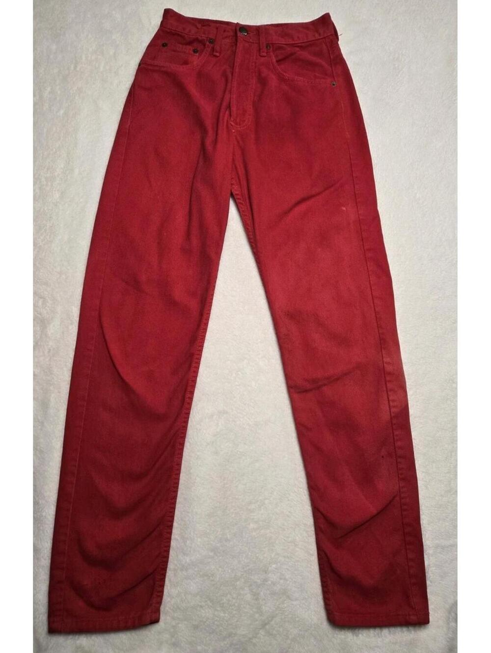 Guess by Georges Marciano Vintage Mid Rise Button Fly Red Jeans - Womens 26